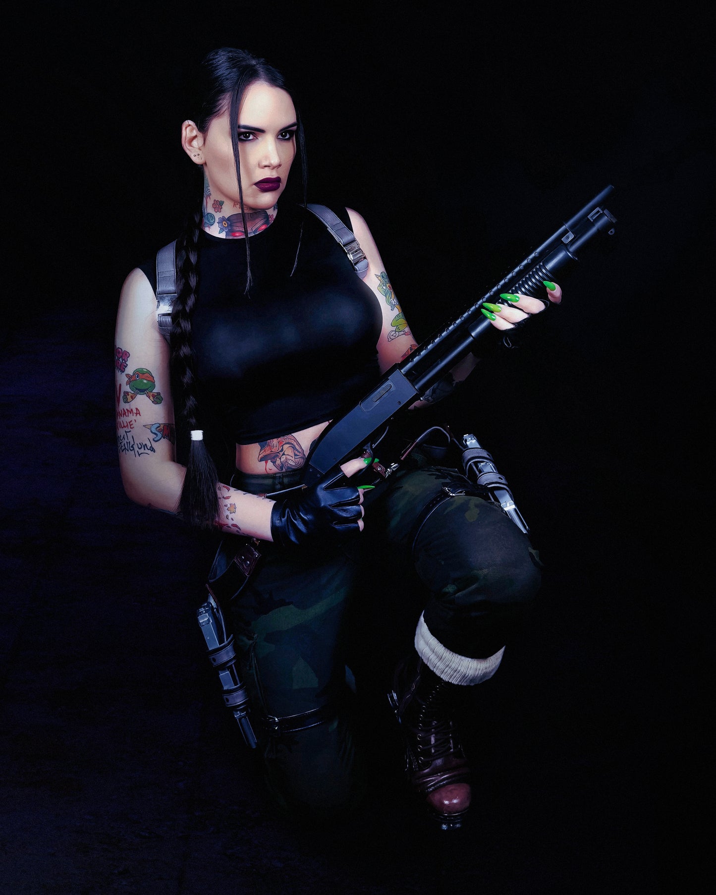 Carte Signée Laura Croft Shotgun